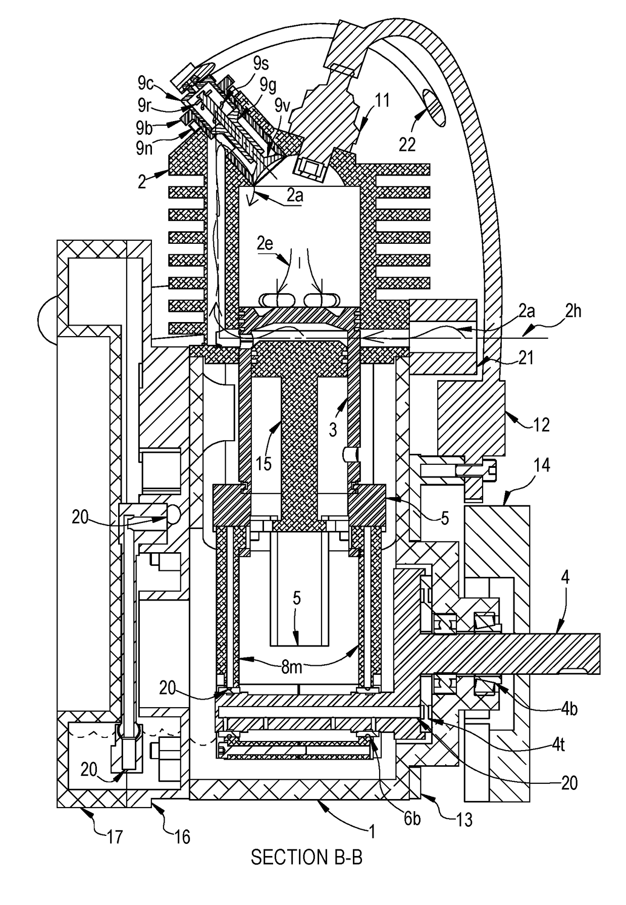 Two-stroke internal combustion engine with crankcase lubrication system