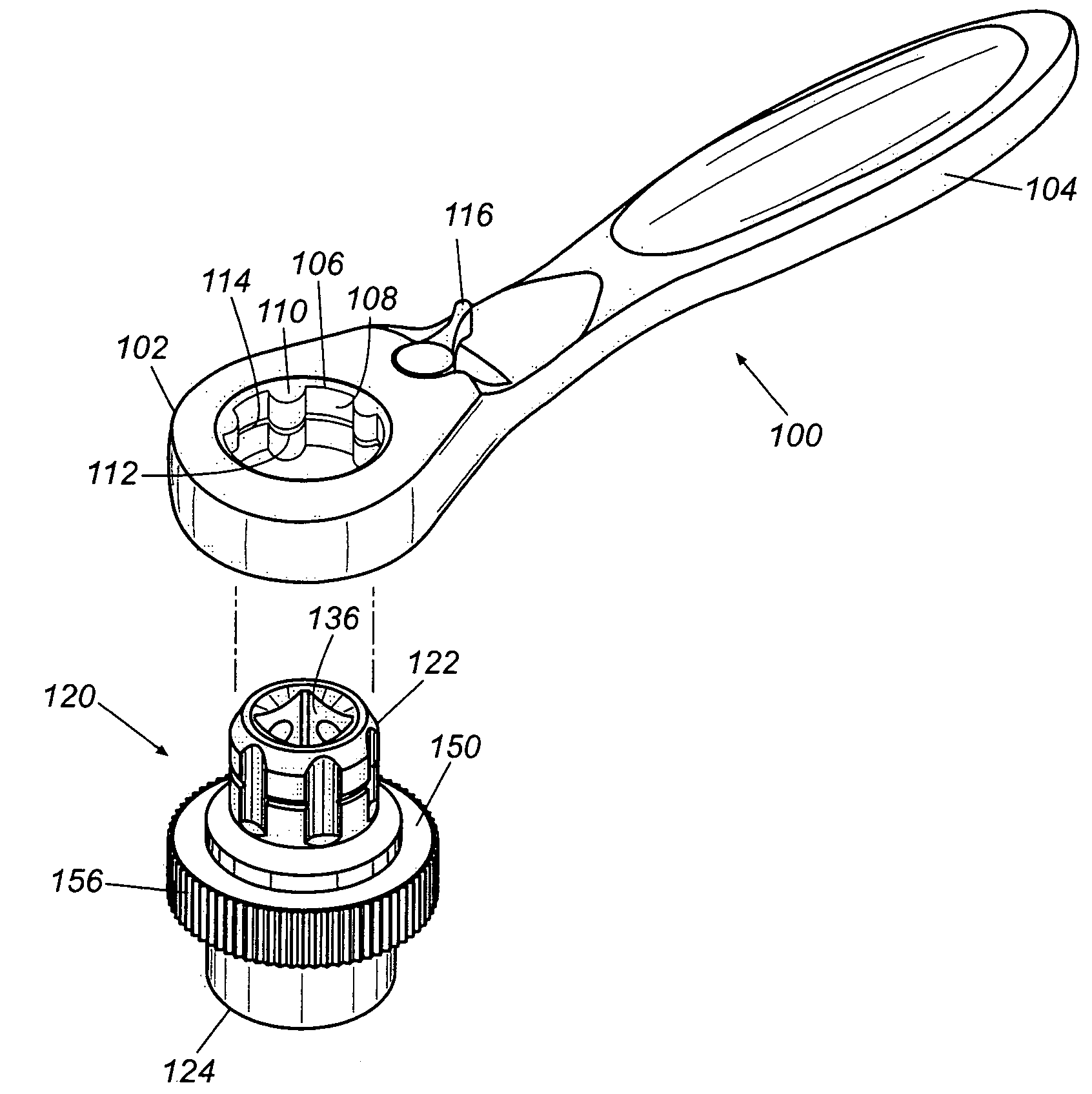 Oil drain plug socket for a wrench assembly