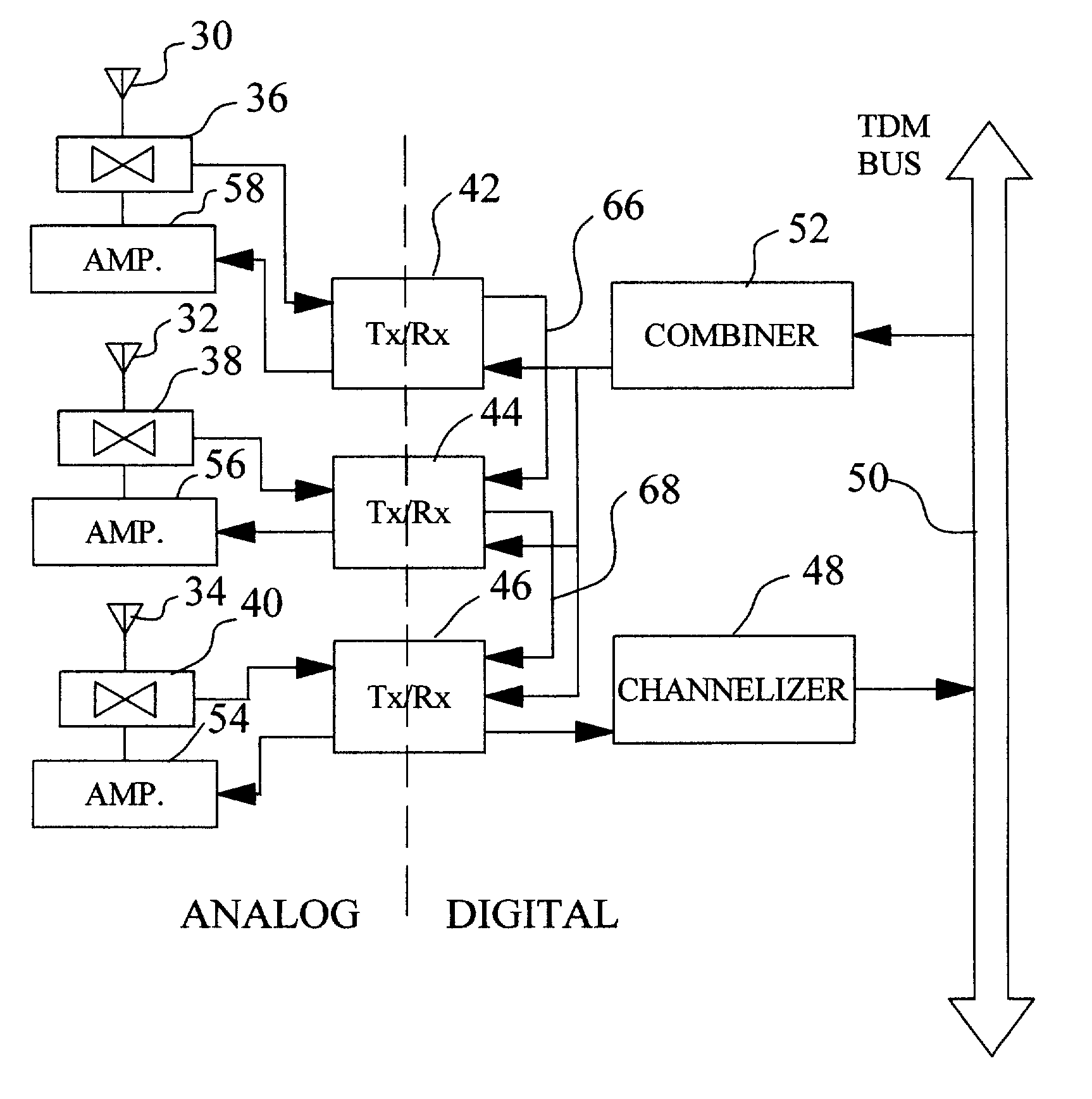 Sectorized cell having non-redundant broadband processing unit