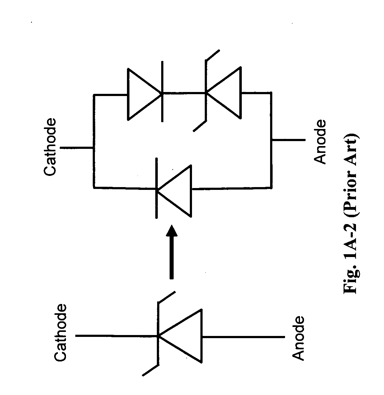 TVS with low capacitance & Forward voltage drop with depleted SCR as steering diode