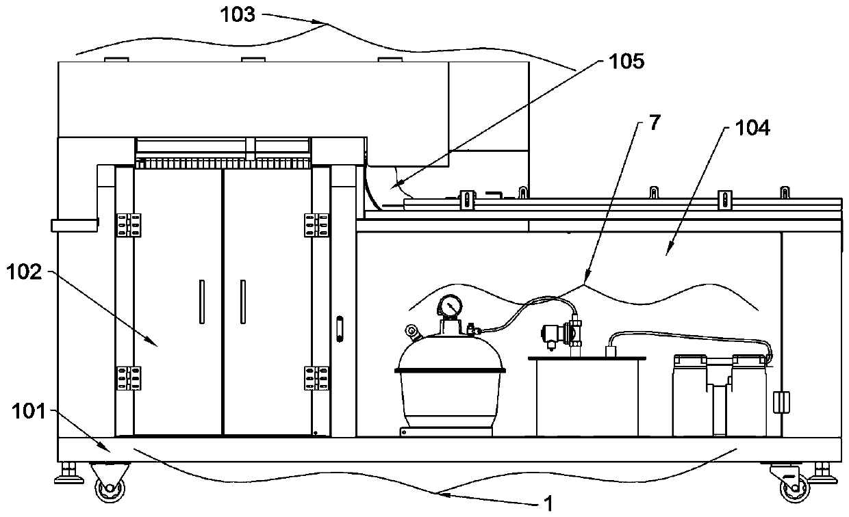 Rapid feeding and conveying device for ampoule bottle box supports