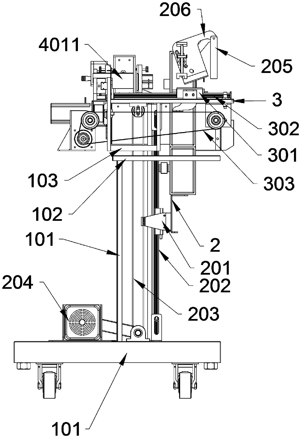 Rapid feeding and conveying device for ampoule bottle box supports