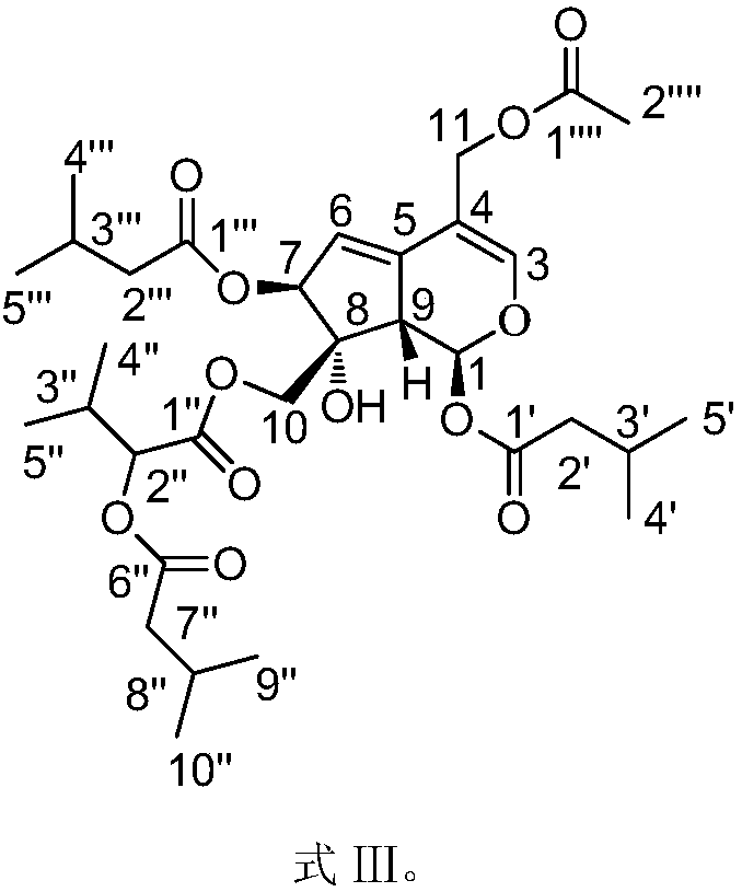 The application of the spider aromatic iridoid part in the preparation of n-type calcium channel inhibitors