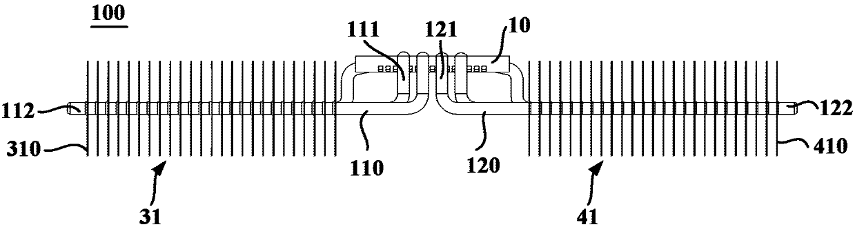 Heat exchange device and semiconductor refrigeration equipment with same