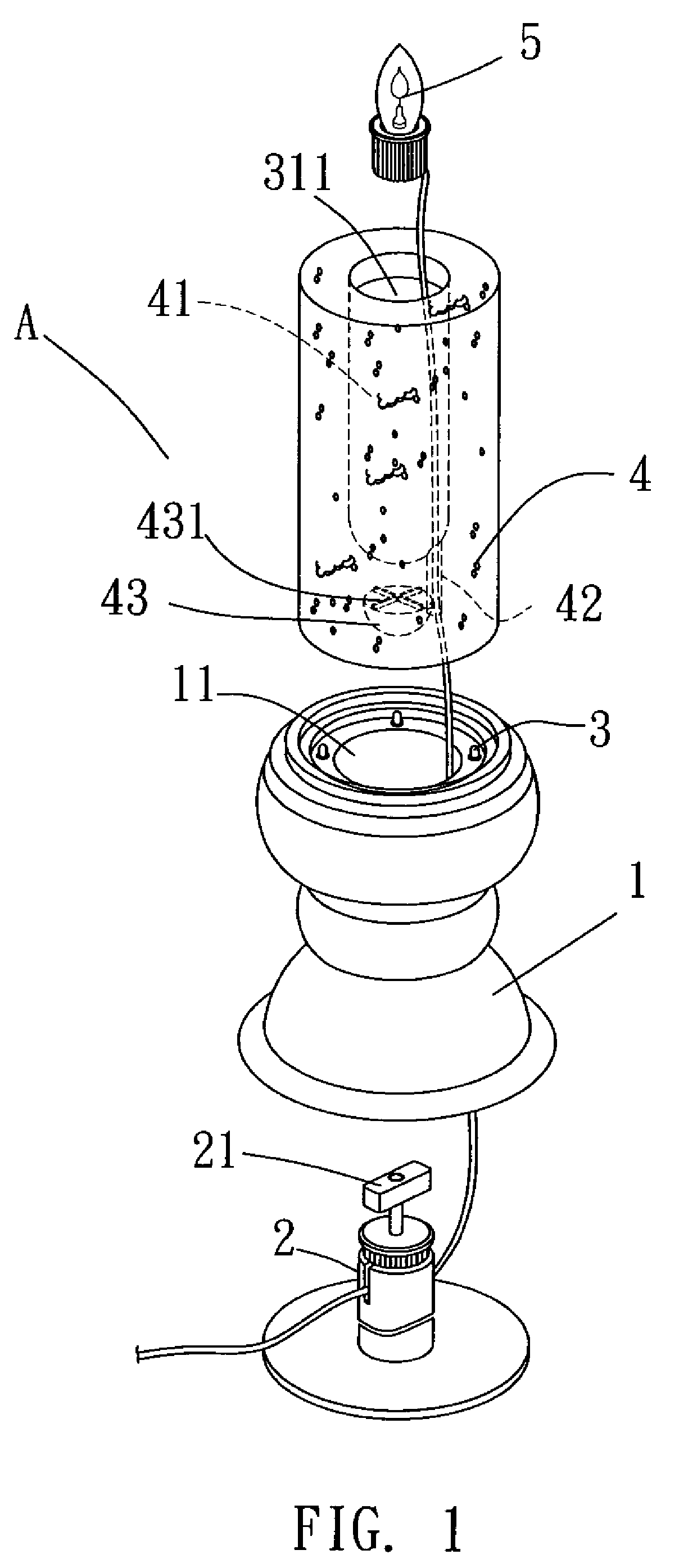 Whirlpool type aqua-lamp-based candle-like lighting device