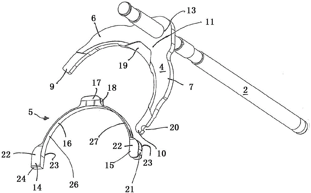 Shift fork and method for producing same