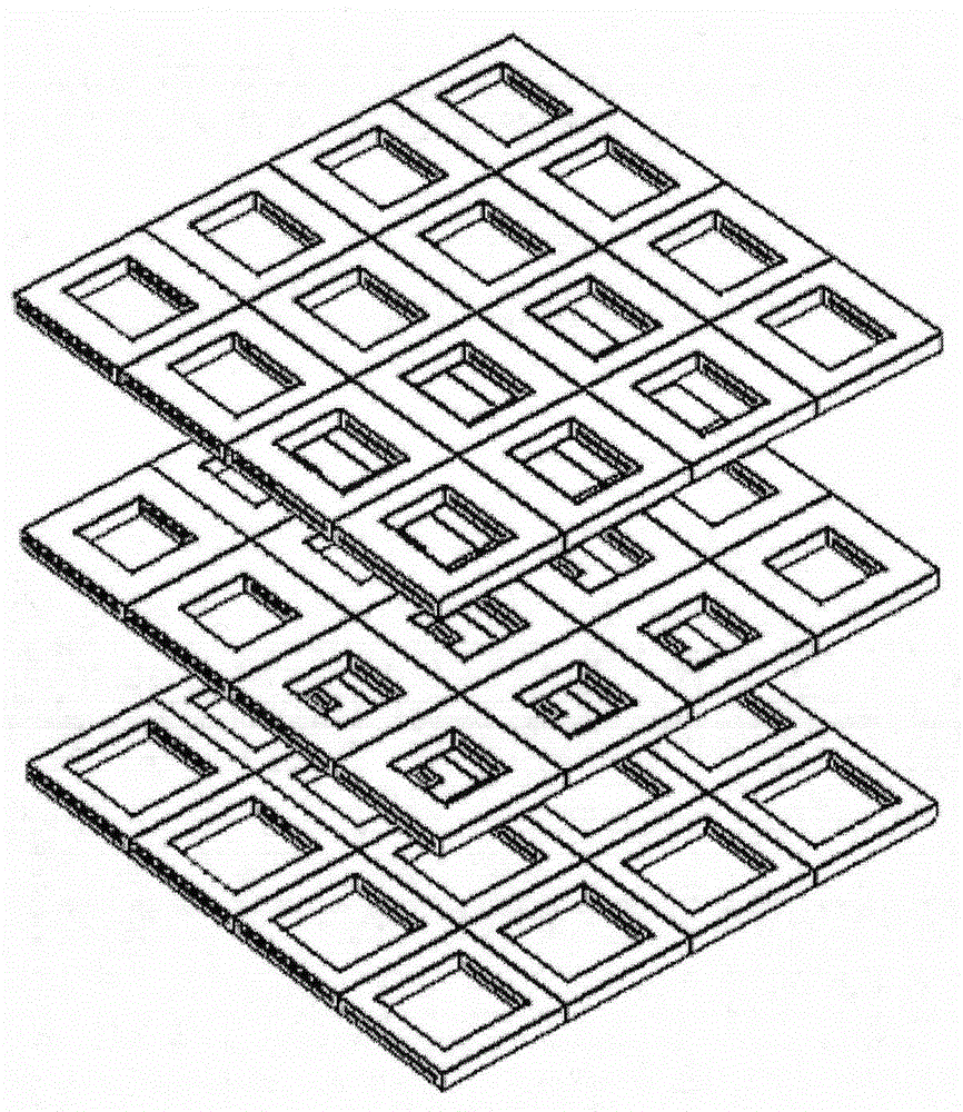 Band stop type frequency selection surface based on low dielectric meta-material