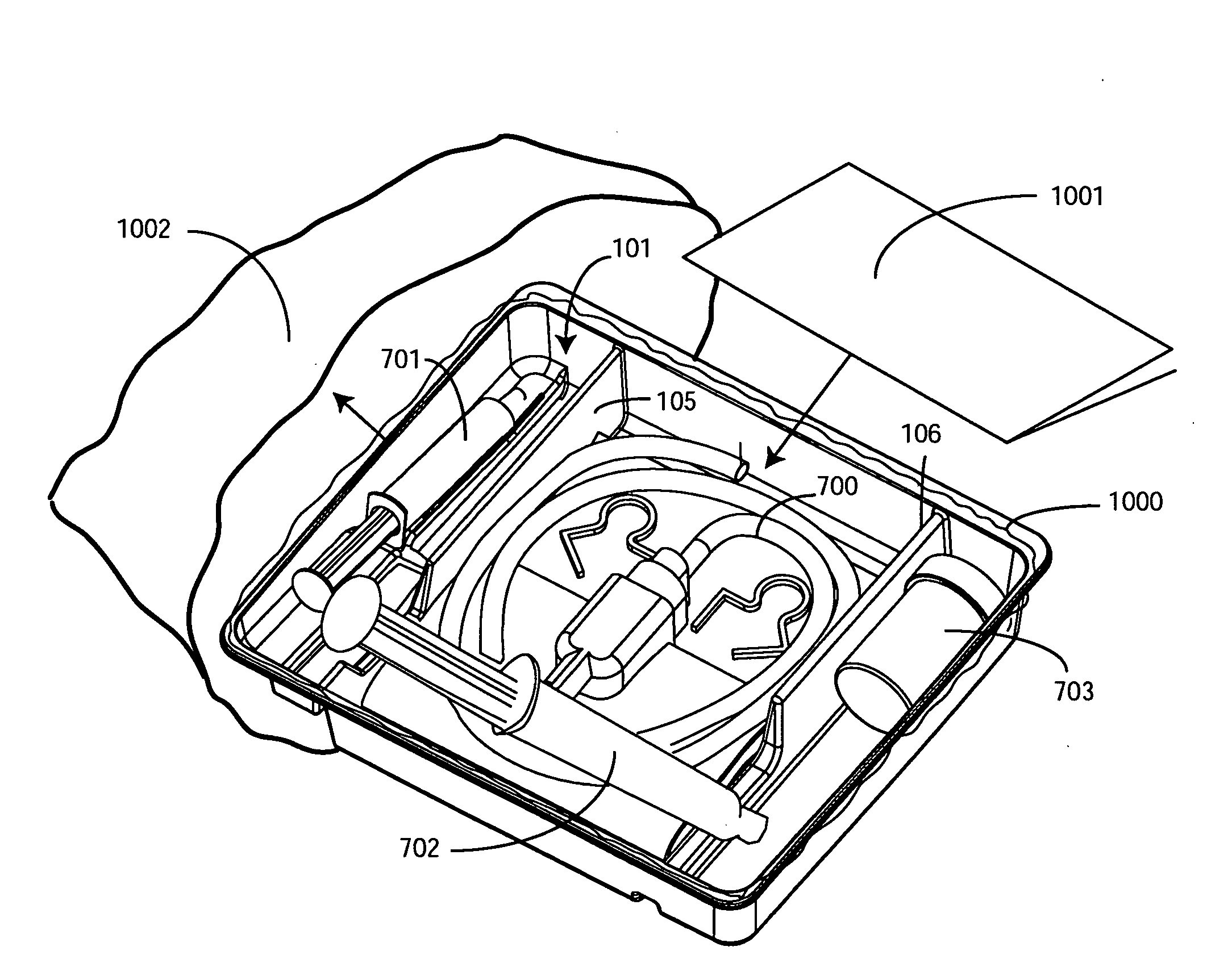 Catheter Tray, Packaging System, and Associated Methods