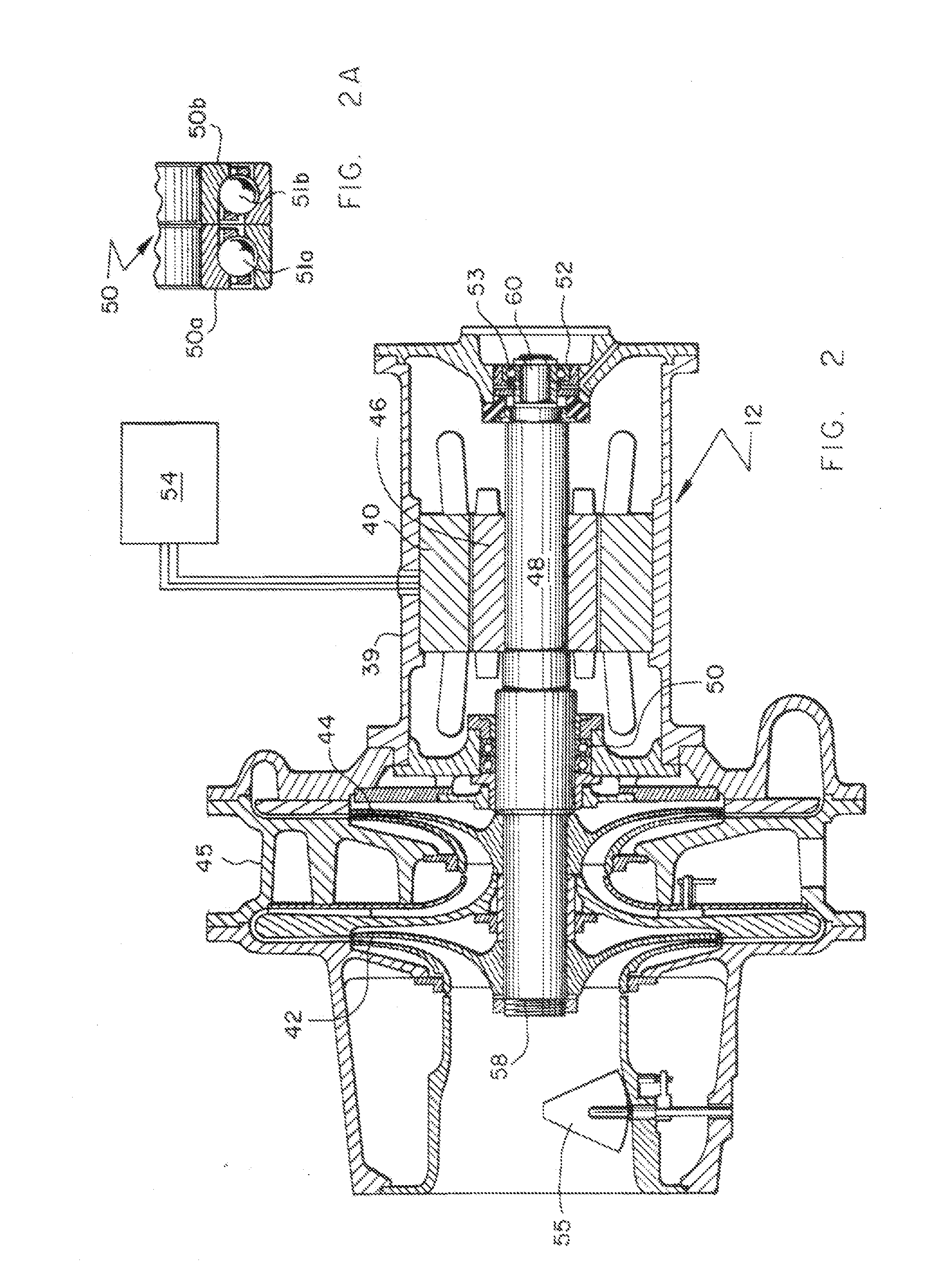 Rolling element bearings for an oil-free liquid chiller