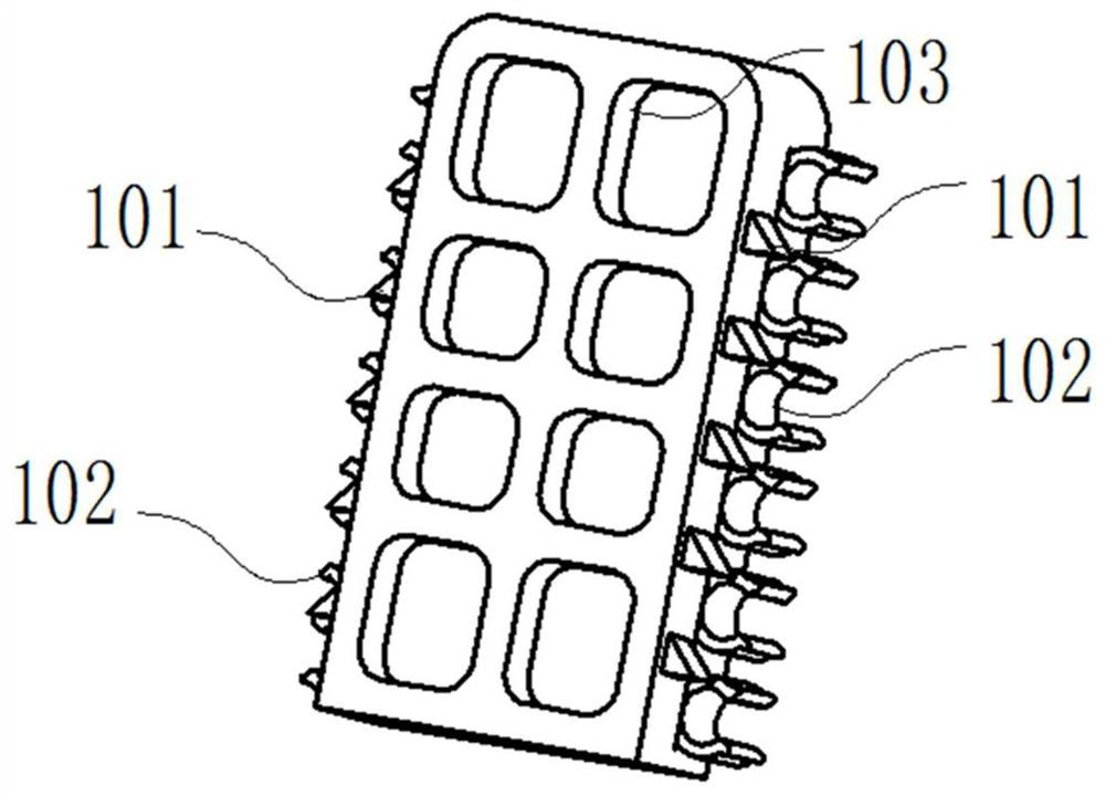 Cable fixing and supporting device and base station antenna