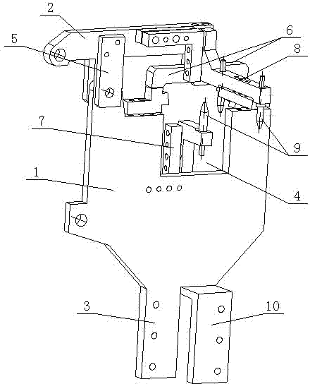 Three pin positioning structure positioning plate