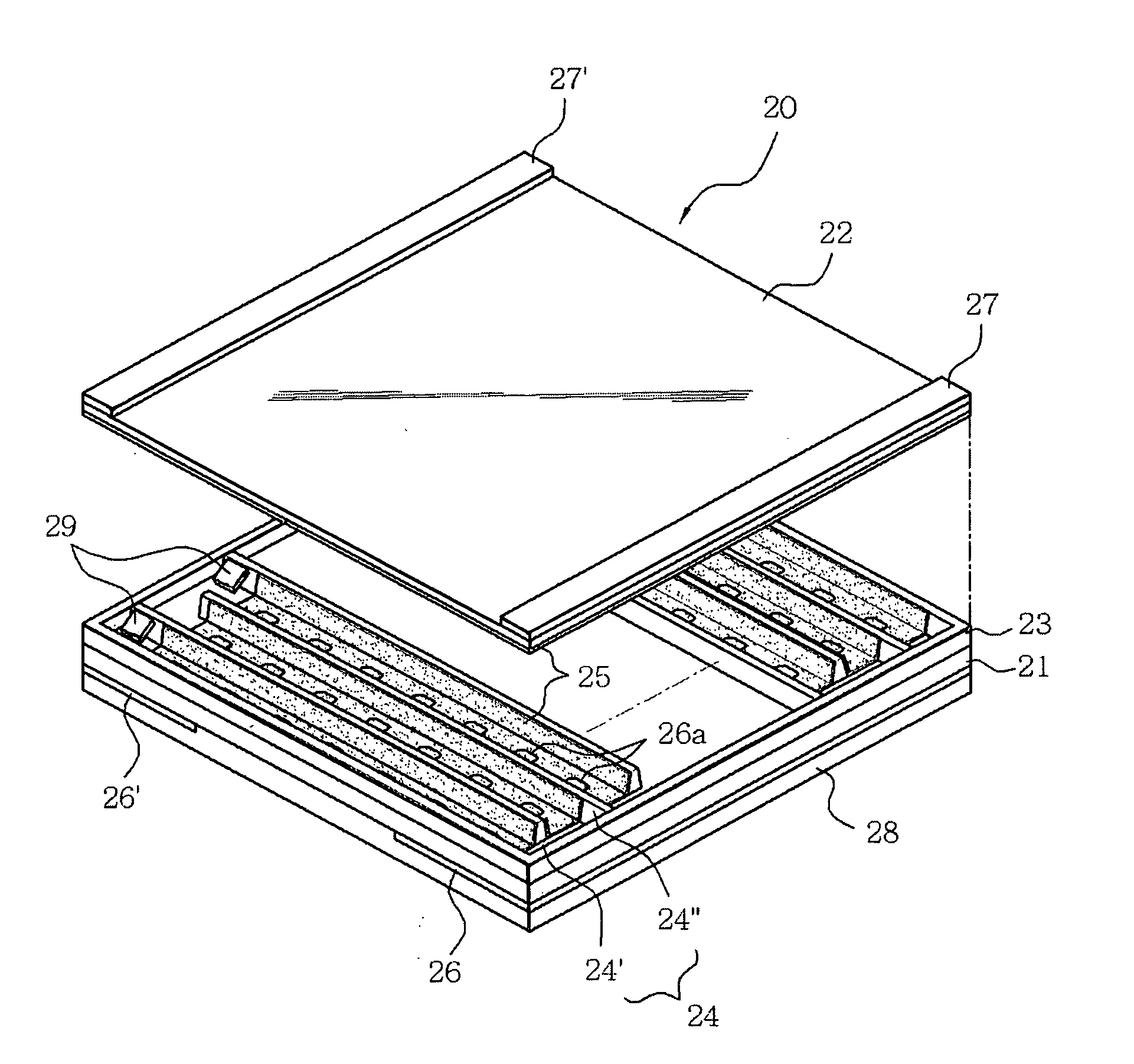 Flat fluorescent lamp and backlight unit using the same