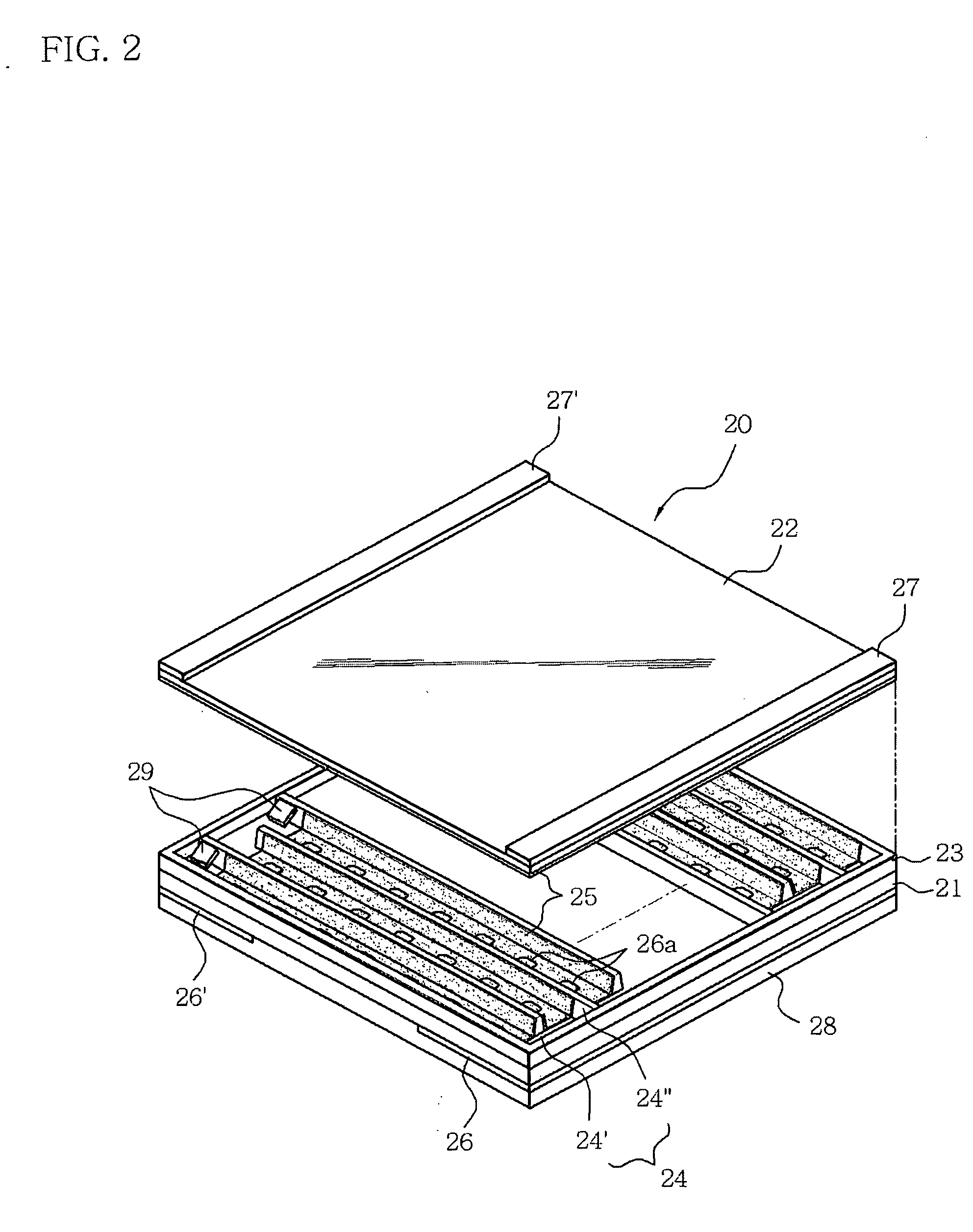 Flat fluorescent lamp and backlight unit using the same