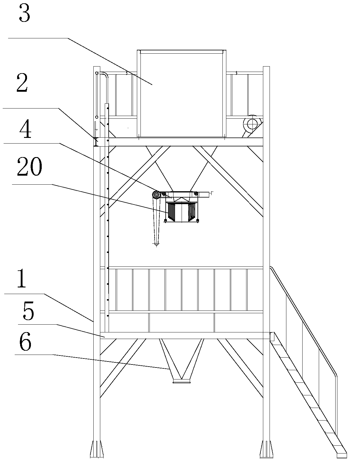 Automatic detection system for solid material measurement of gravity type automatic-charging weighing apparatus