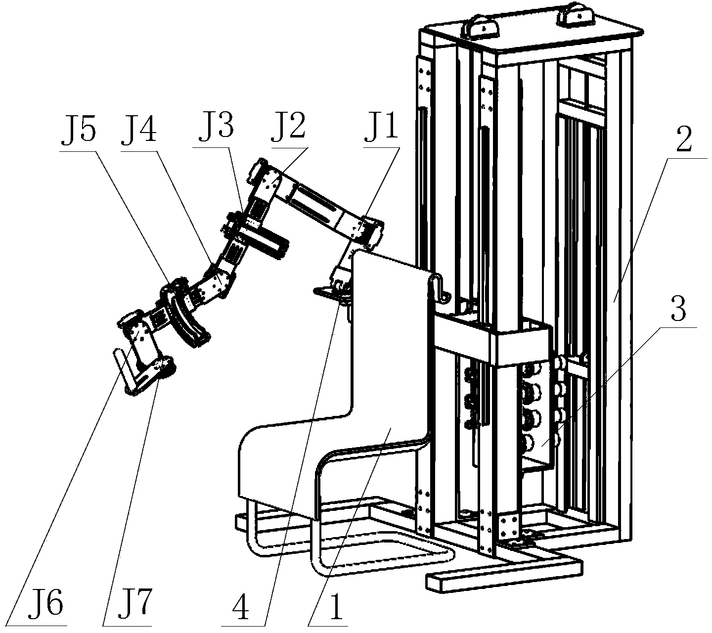 Seven-degree-of-freedom external skeleton type teleoperation main hand