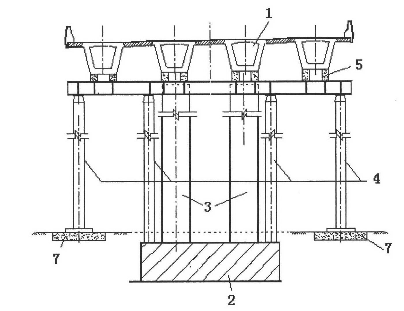 Simply supported-continuous construction method for bridge superstructure