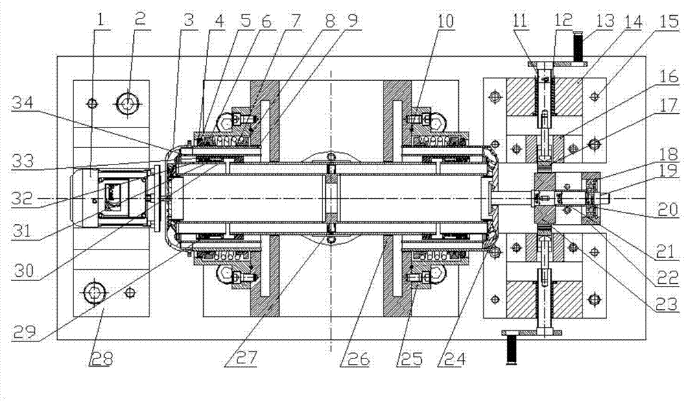 Discrete-point test device for internal flow field of hydraulic torque converter