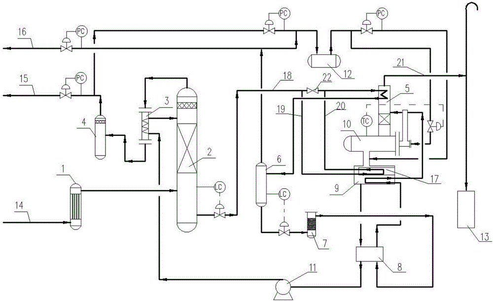 Gas-phase concentration type triethylene glycol dehydration regeneration system