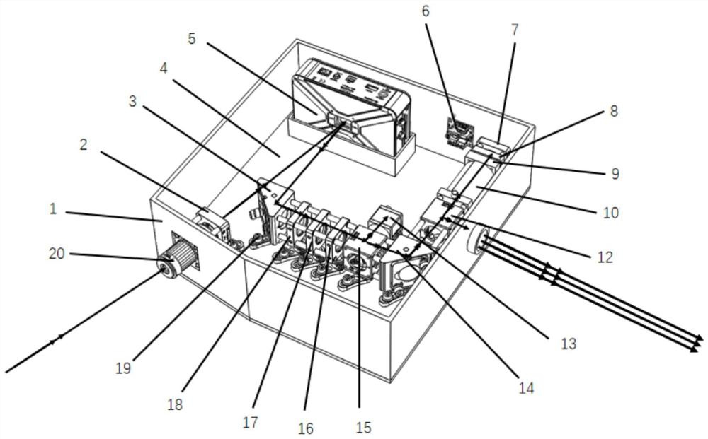 Flexible multi-beam laser processing head based on light field regulation and using method thereof