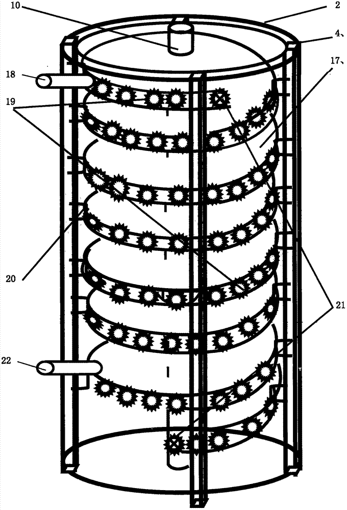 A spiral disc belt type low temperature dryer device