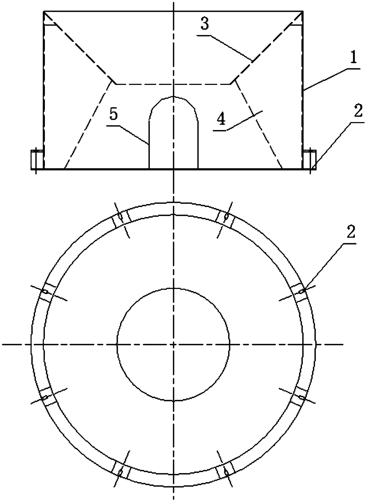 Metallic skirt capable of being integrally wound with glass fiber reinforced plastics tank and installation method of metallic skirt