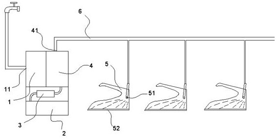 Special water supply device and method for industrial ironing