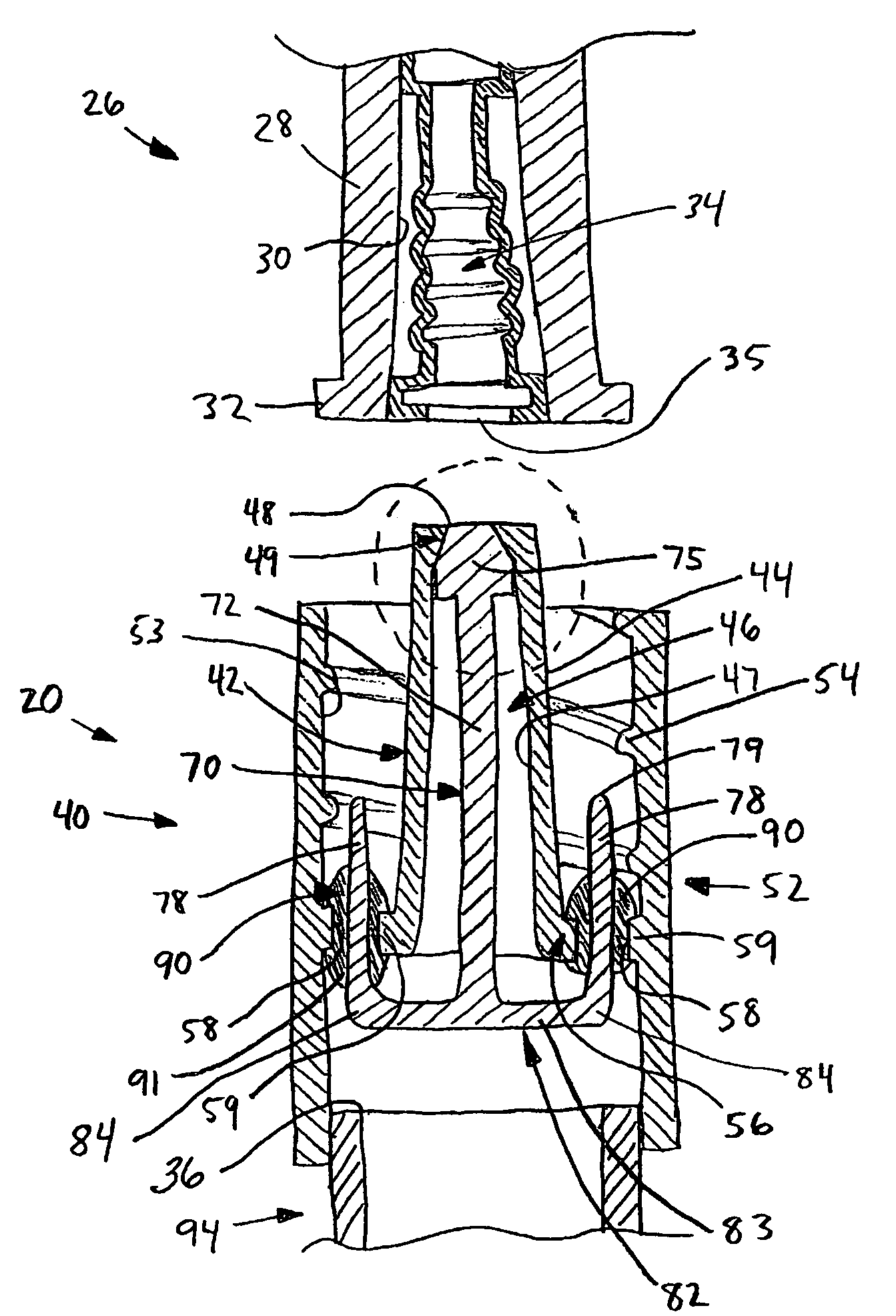 Self-sealing male luer connector with biased valve plug