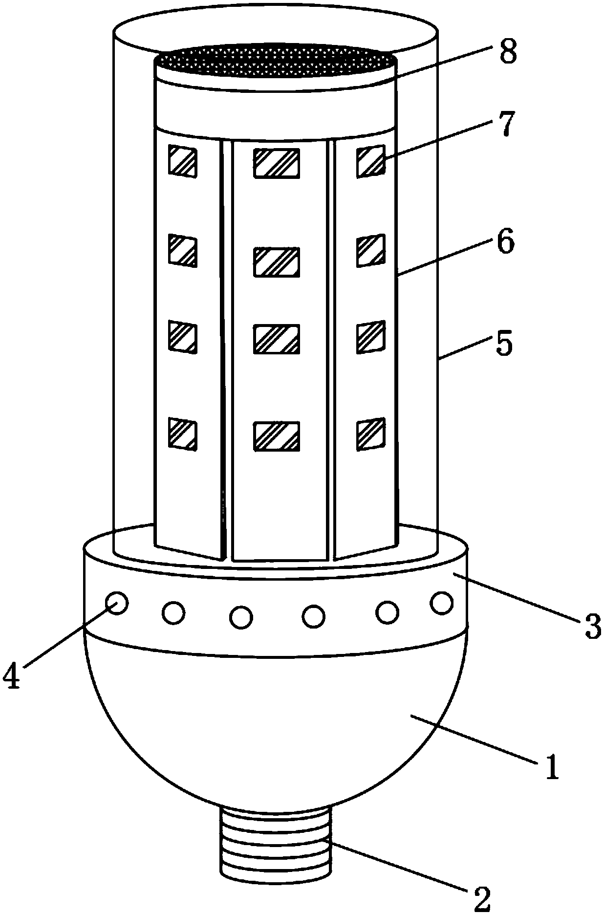 LED illuminating lamp capable of efficiently dissipating heat