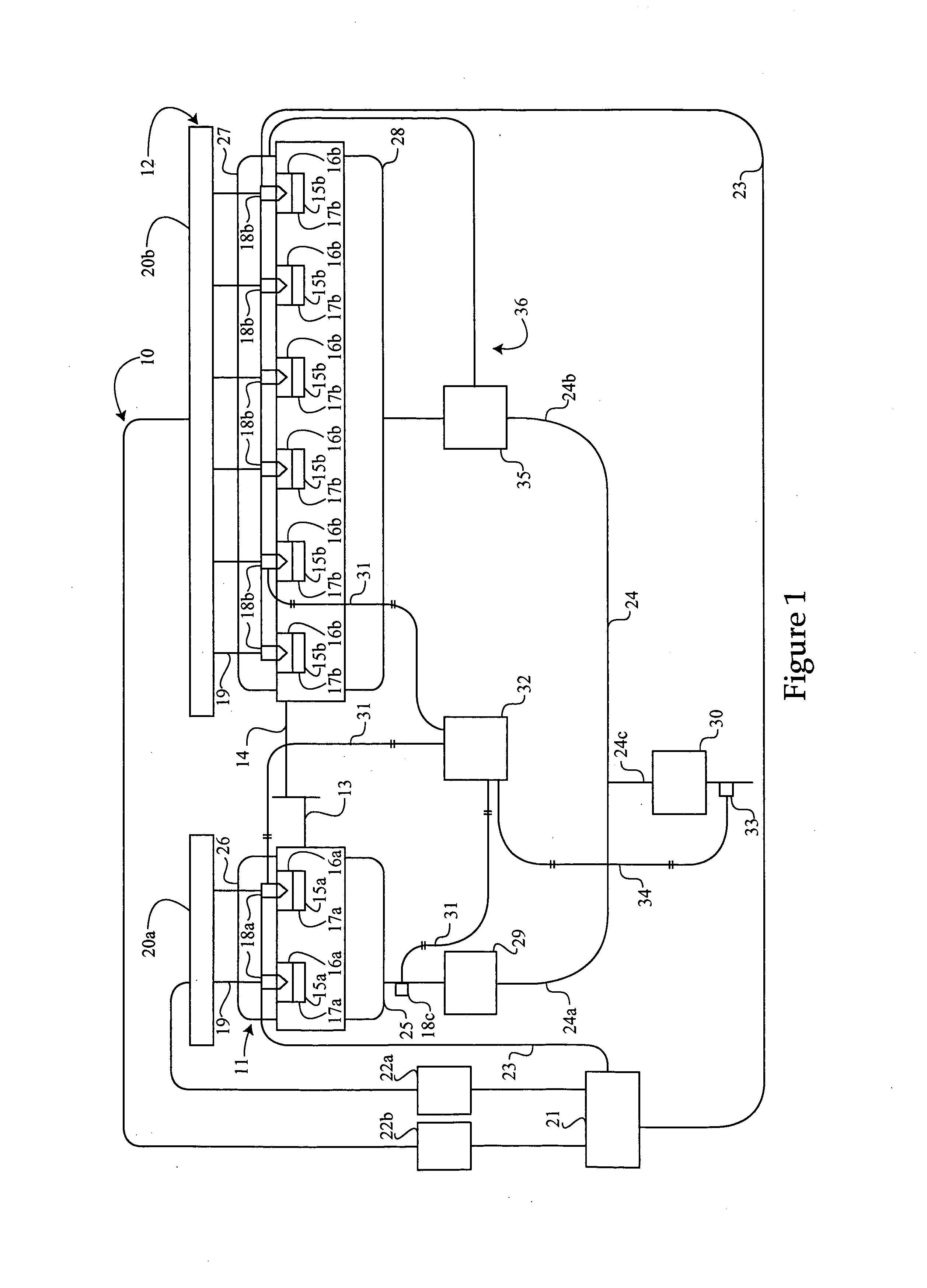 Engine system including multipe engines and method of operating same