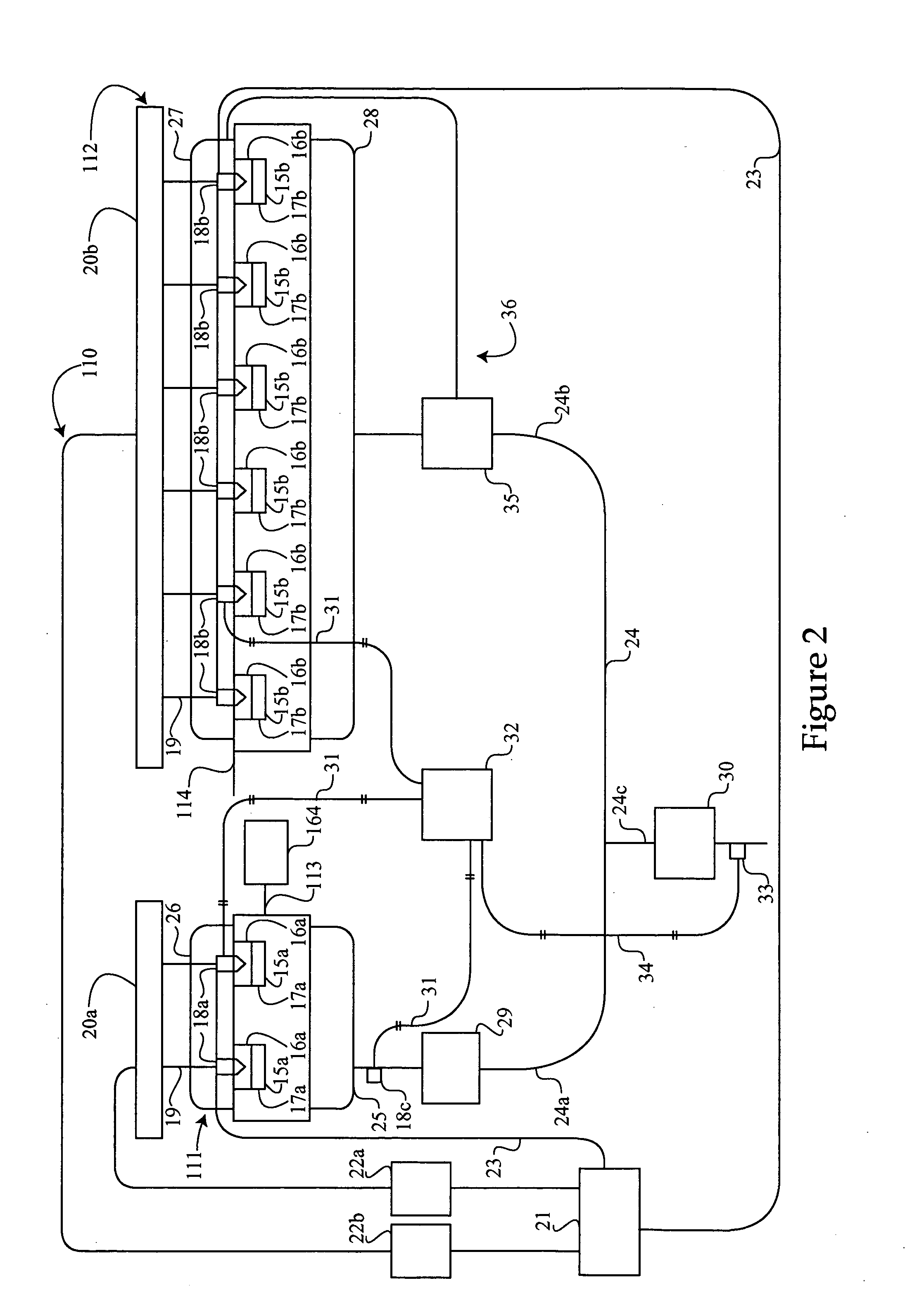 Engine system including multipe engines and method of operating same