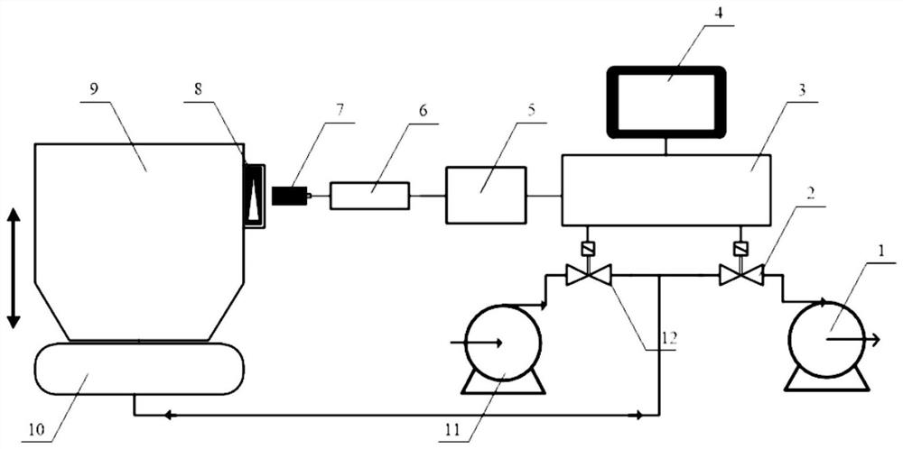 Digital vibrating table moving part automatic centering device