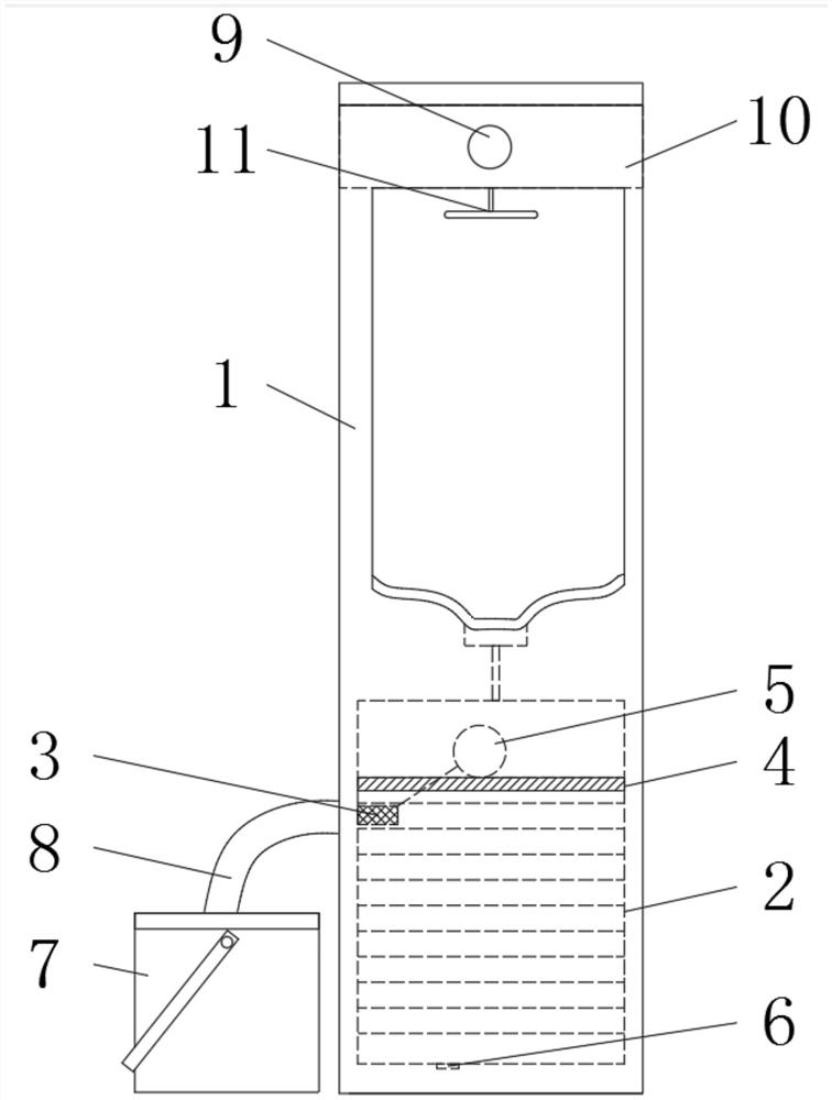 Bacteriostatic flushing-free urinal capable of automatically collecting urine and isolating urine odor