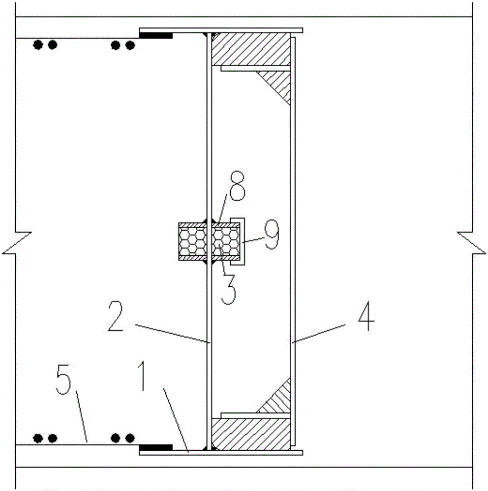 Continuous wall I-steel joint with water-swellable water-stopping strips