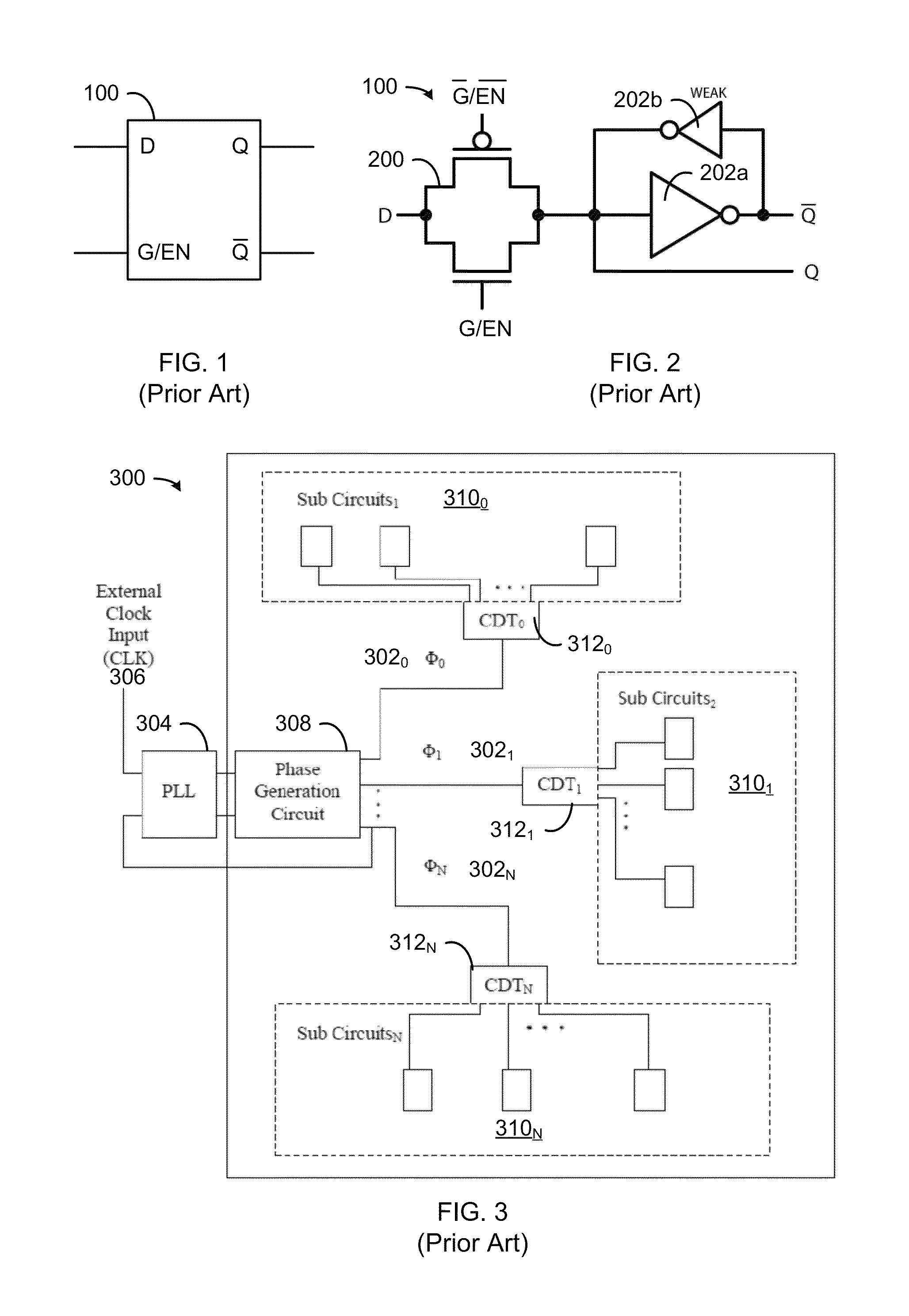 Single clock distribution network for multi-phase clock integrated circuits