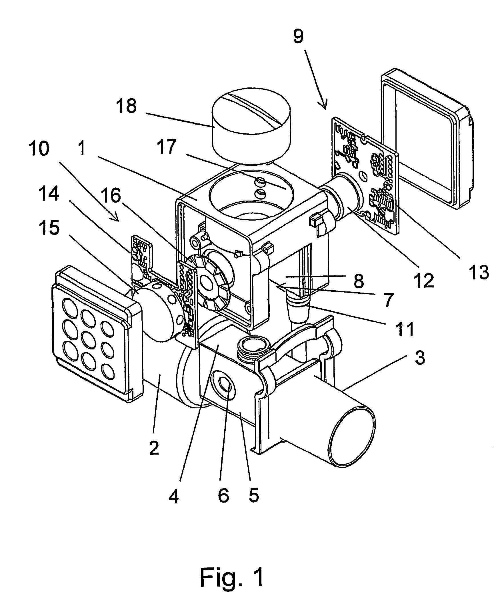 Measuring head for a gas analyser