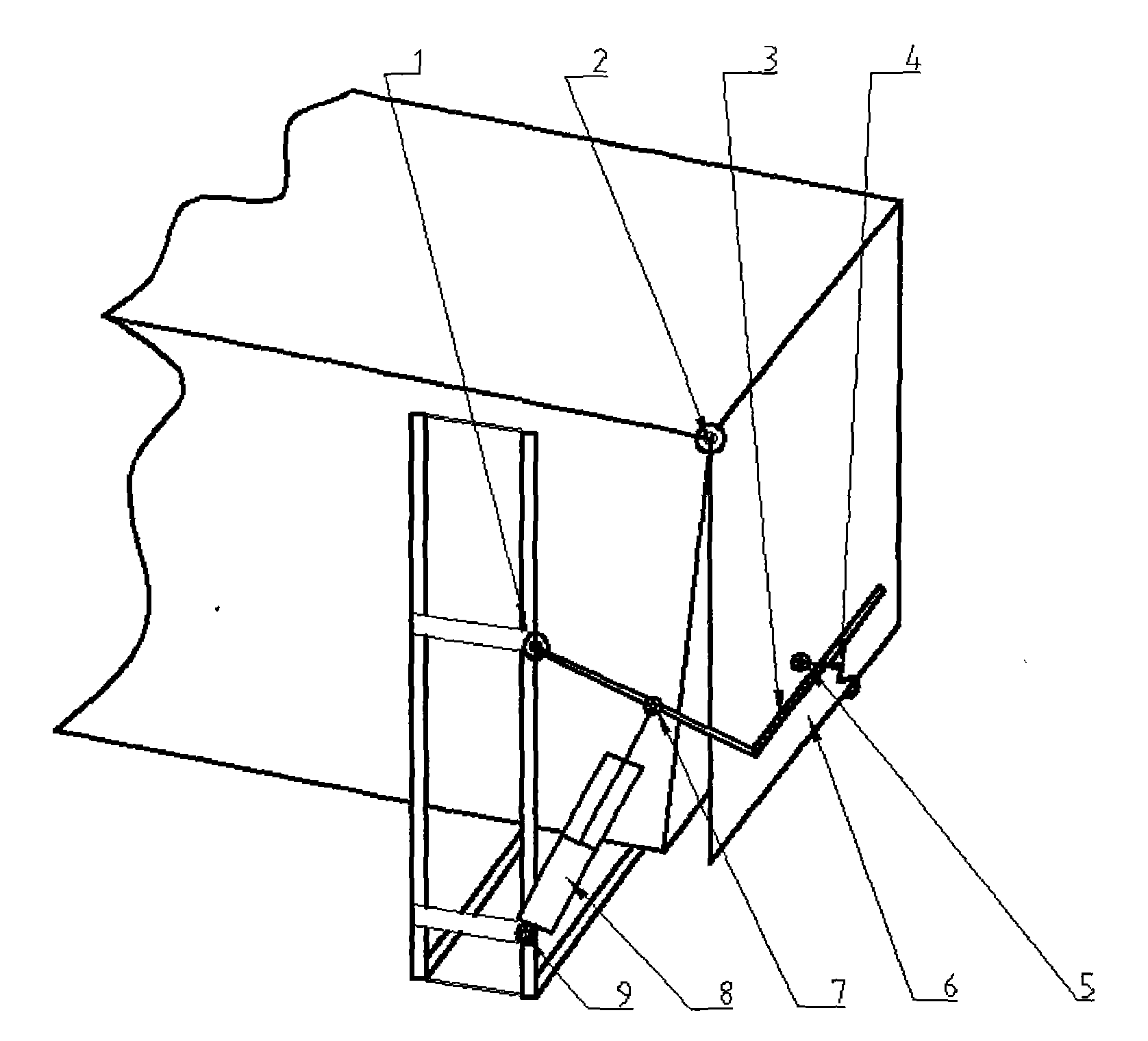 Testing device of automobile tail gate