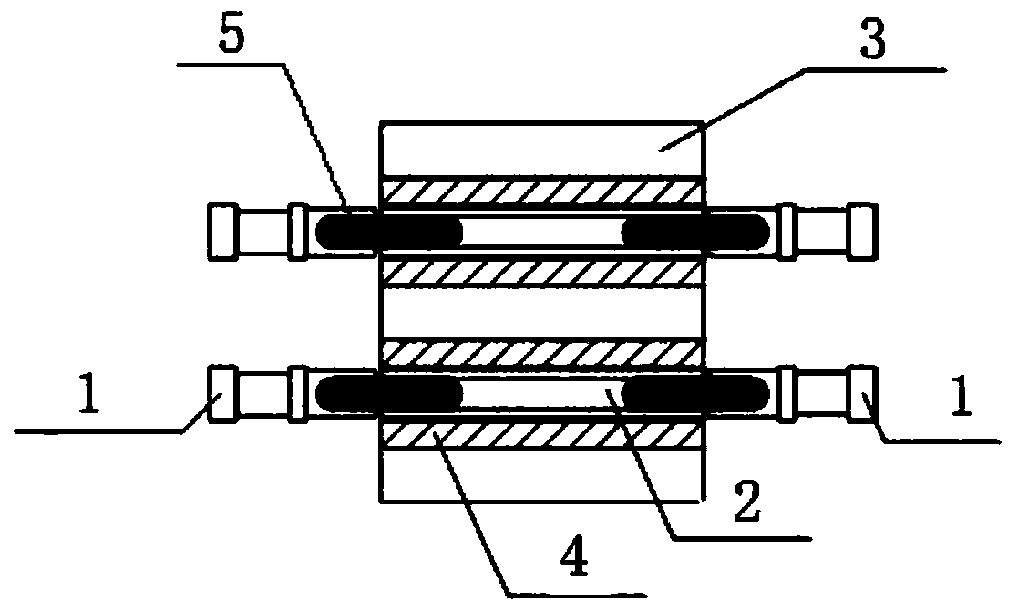 Low-thermoelectric-potential wiring module for measuring direct-current small voltage