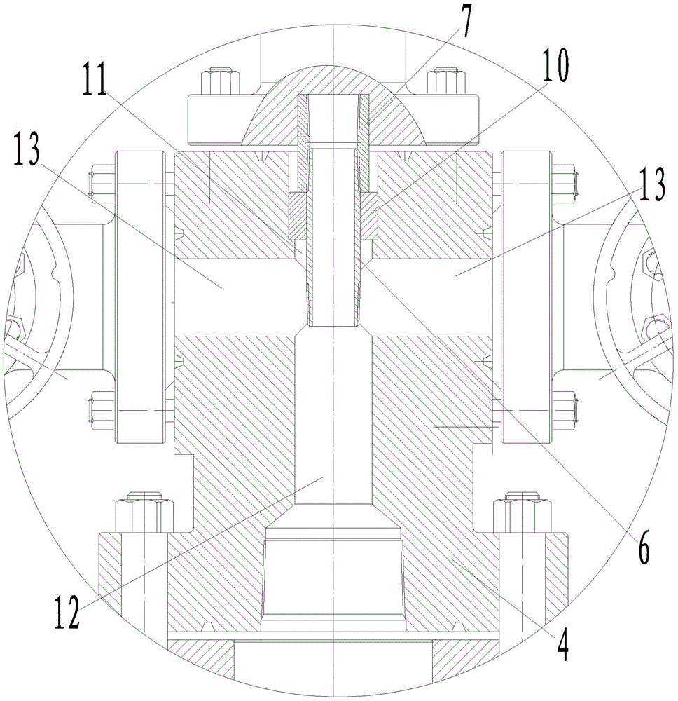 Injection and production integrated wellhead device