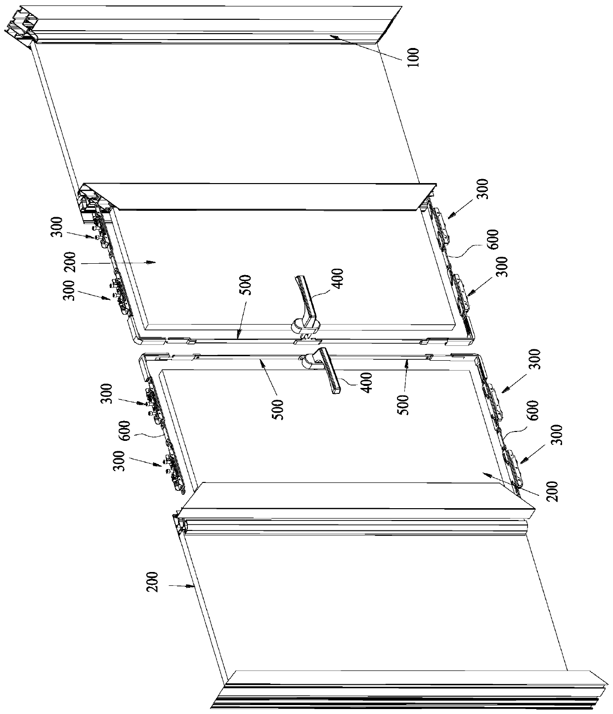 Translational airtight door and window