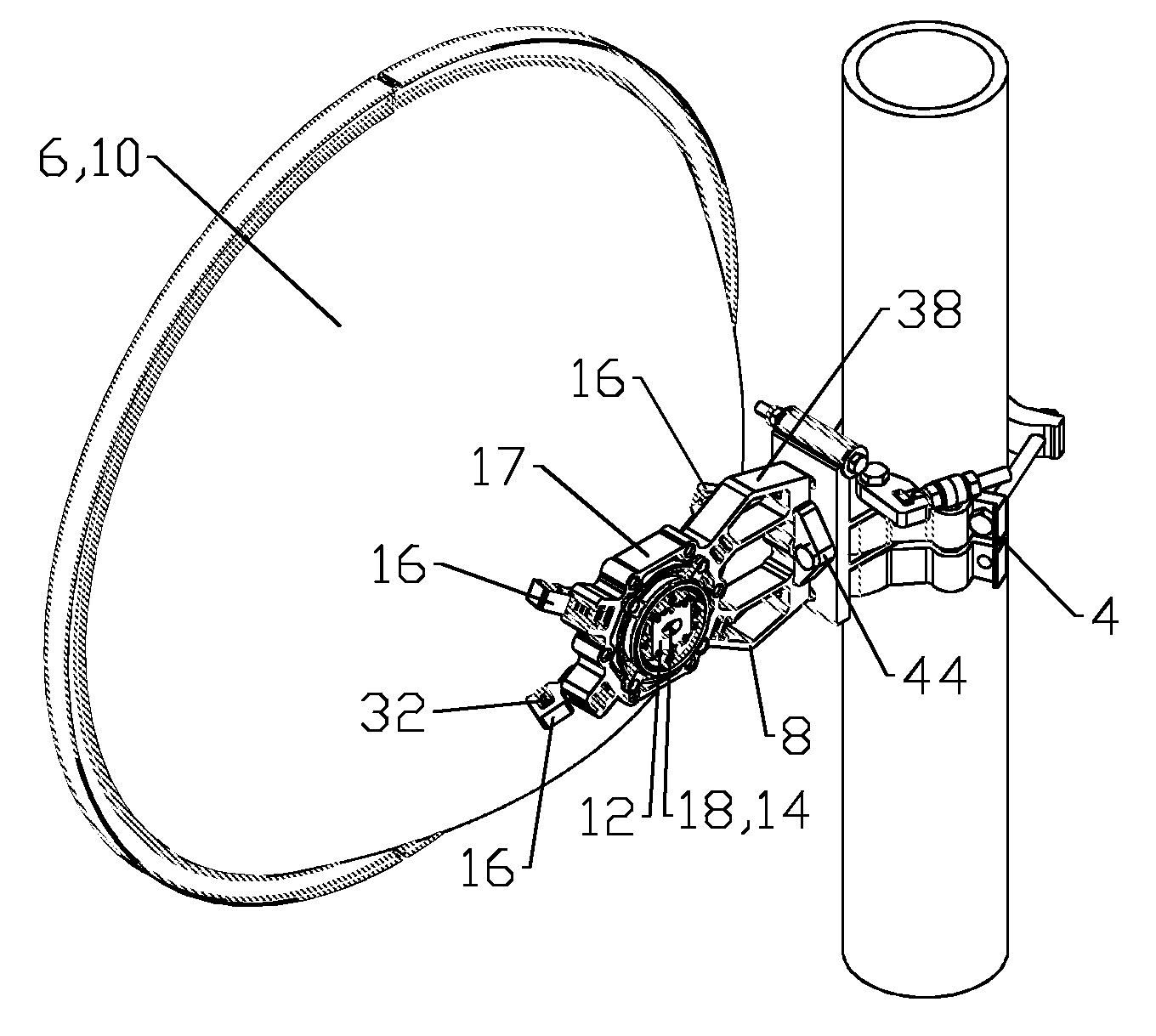 Mounting hub for antenna