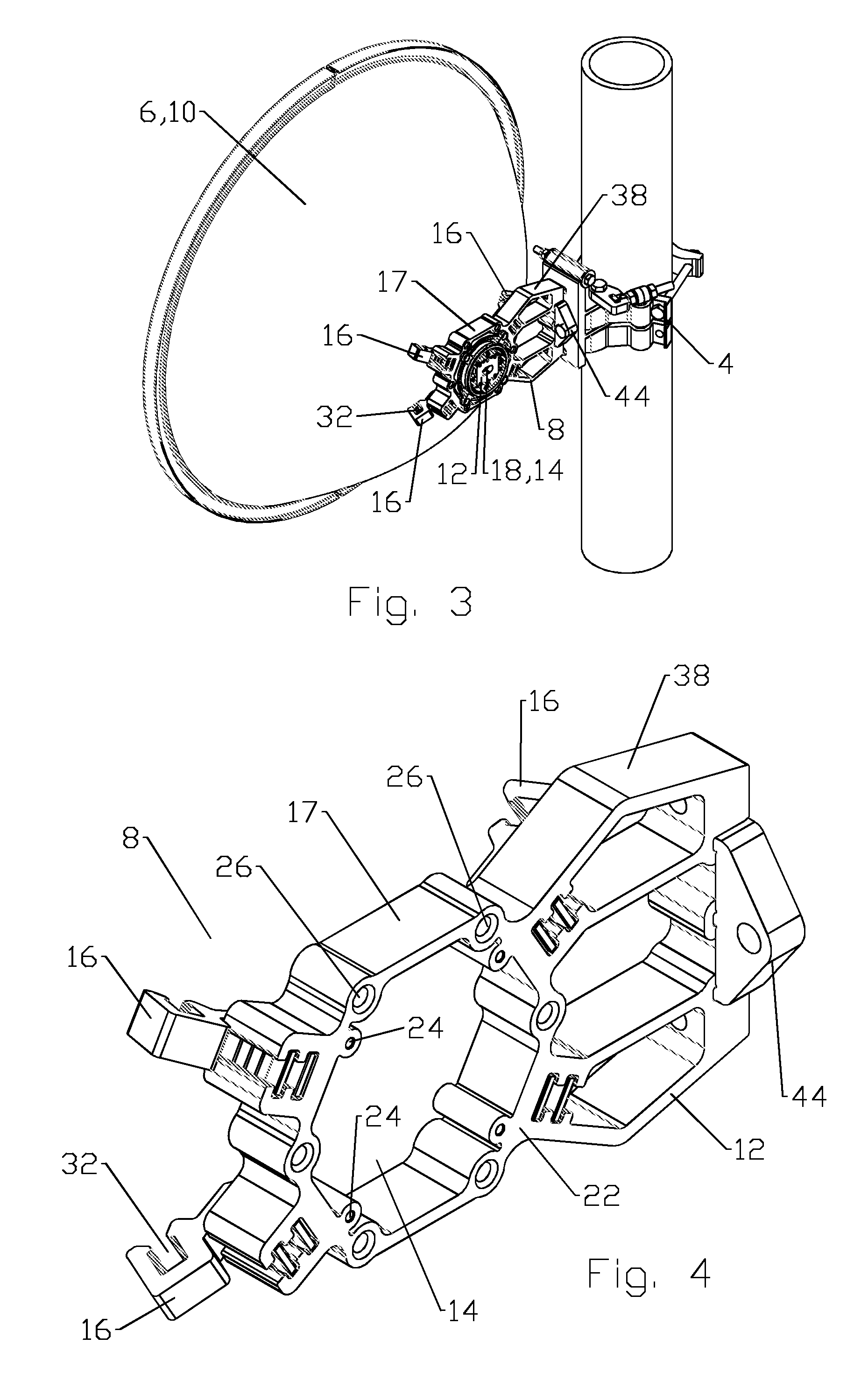 Mounting hub for antenna