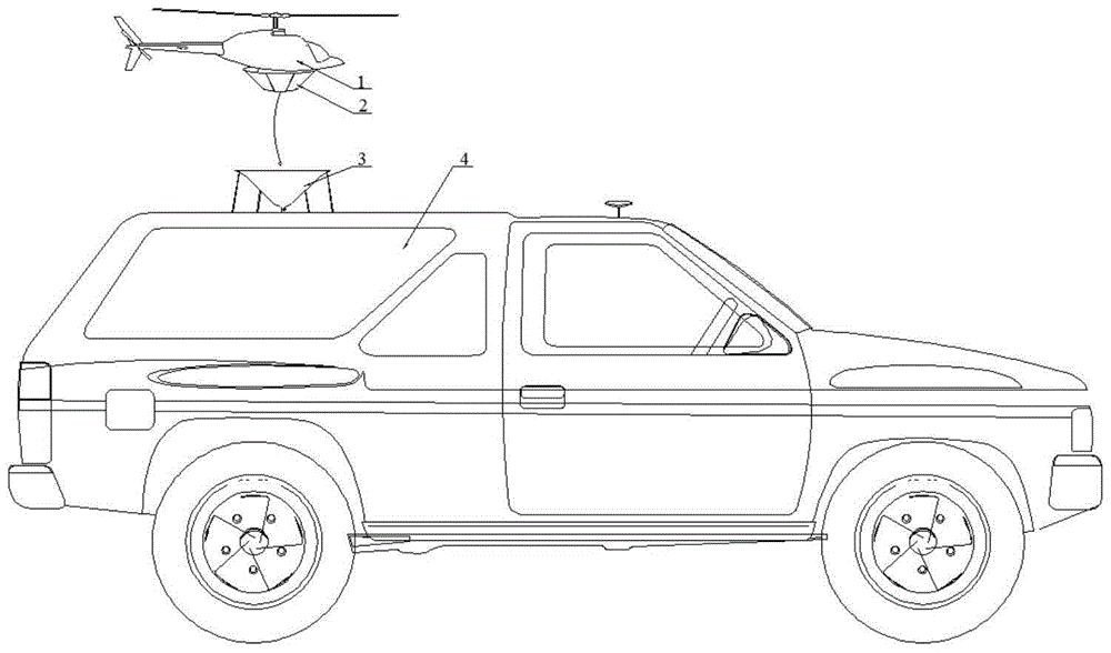 Vehicle-mounted aircraft take-off and landing device