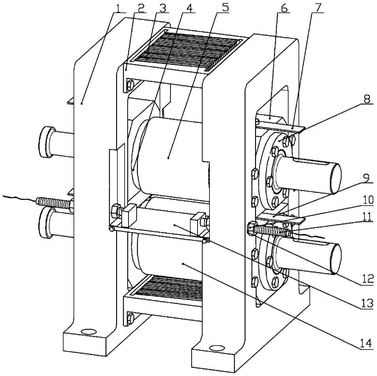 A rolling device and method for preparing functionally graded materials based on the Hall effect