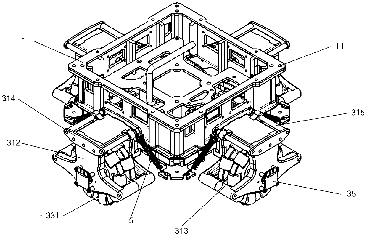 Orthogonal planar mobile robot pose detection device and method