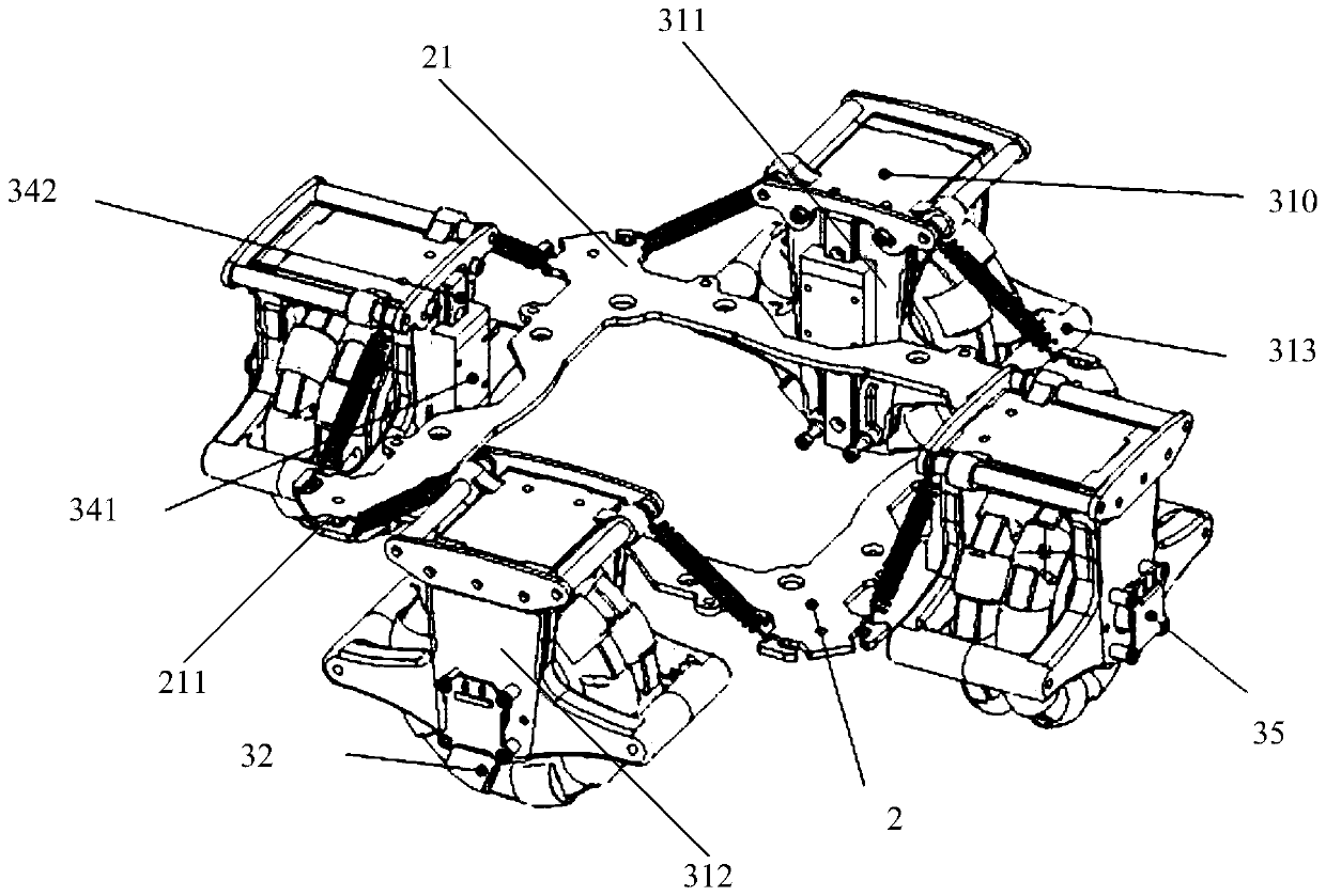 Orthogonal planar mobile robot pose detection device and method