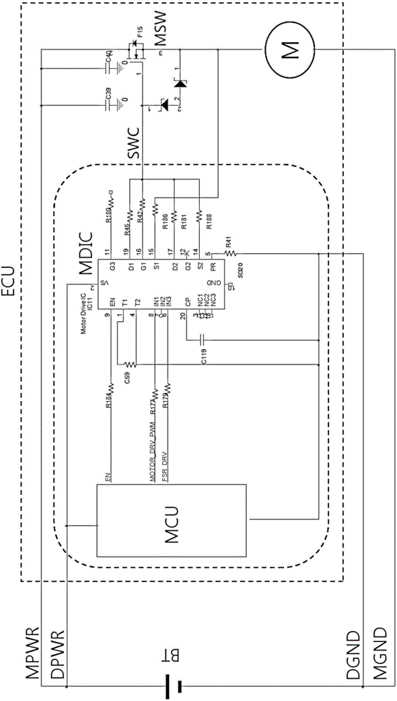 Vehicle motor drive circuit