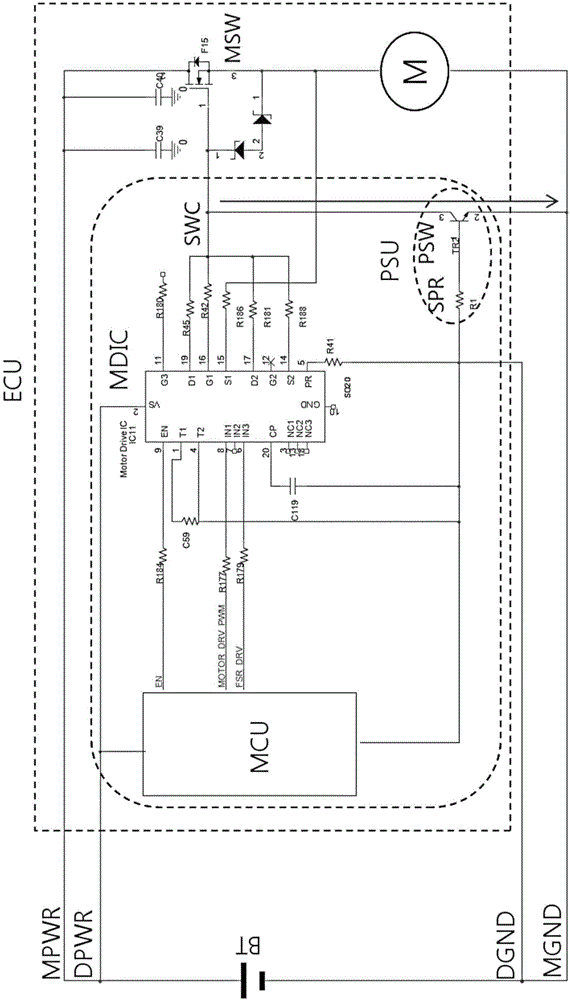 Vehicle motor drive circuit