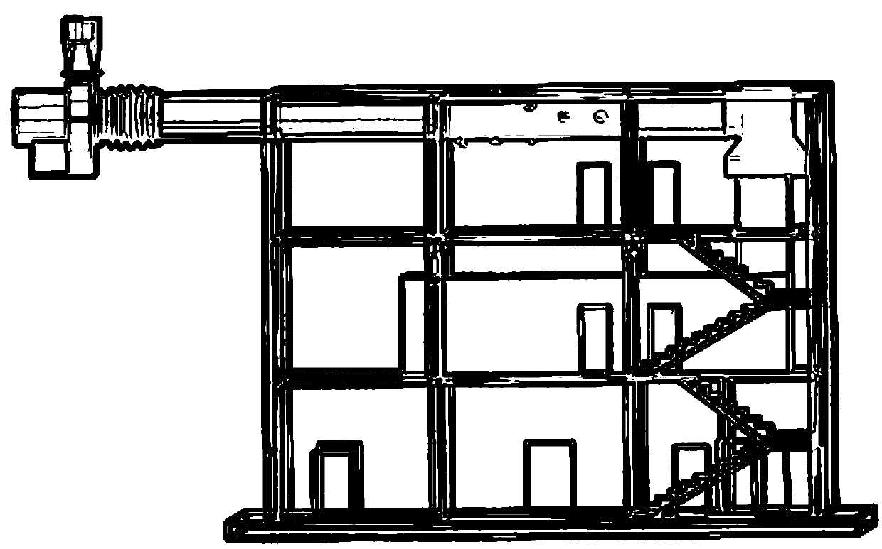 Cable combustion fire simulation system and method for full-size underground space