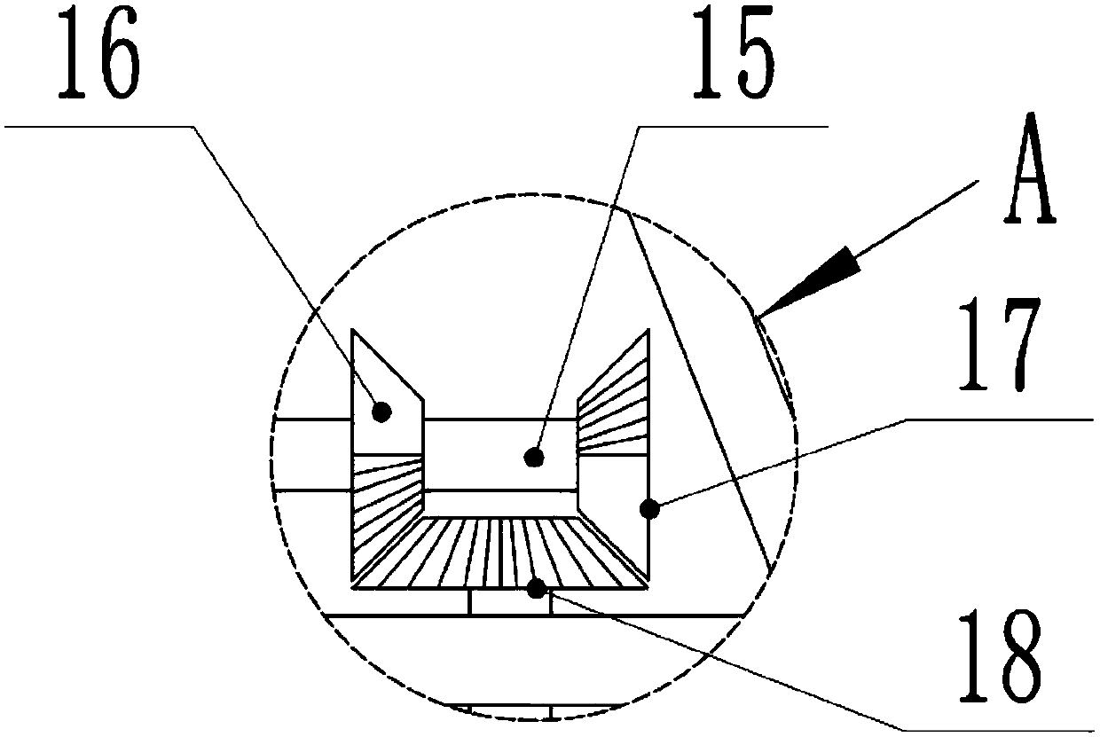 Rack-and-pinion cooperated aeration treatment device for medical sewage