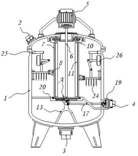 Oil-gas separator capable of eliminating bubbles for deep sea oil drilling